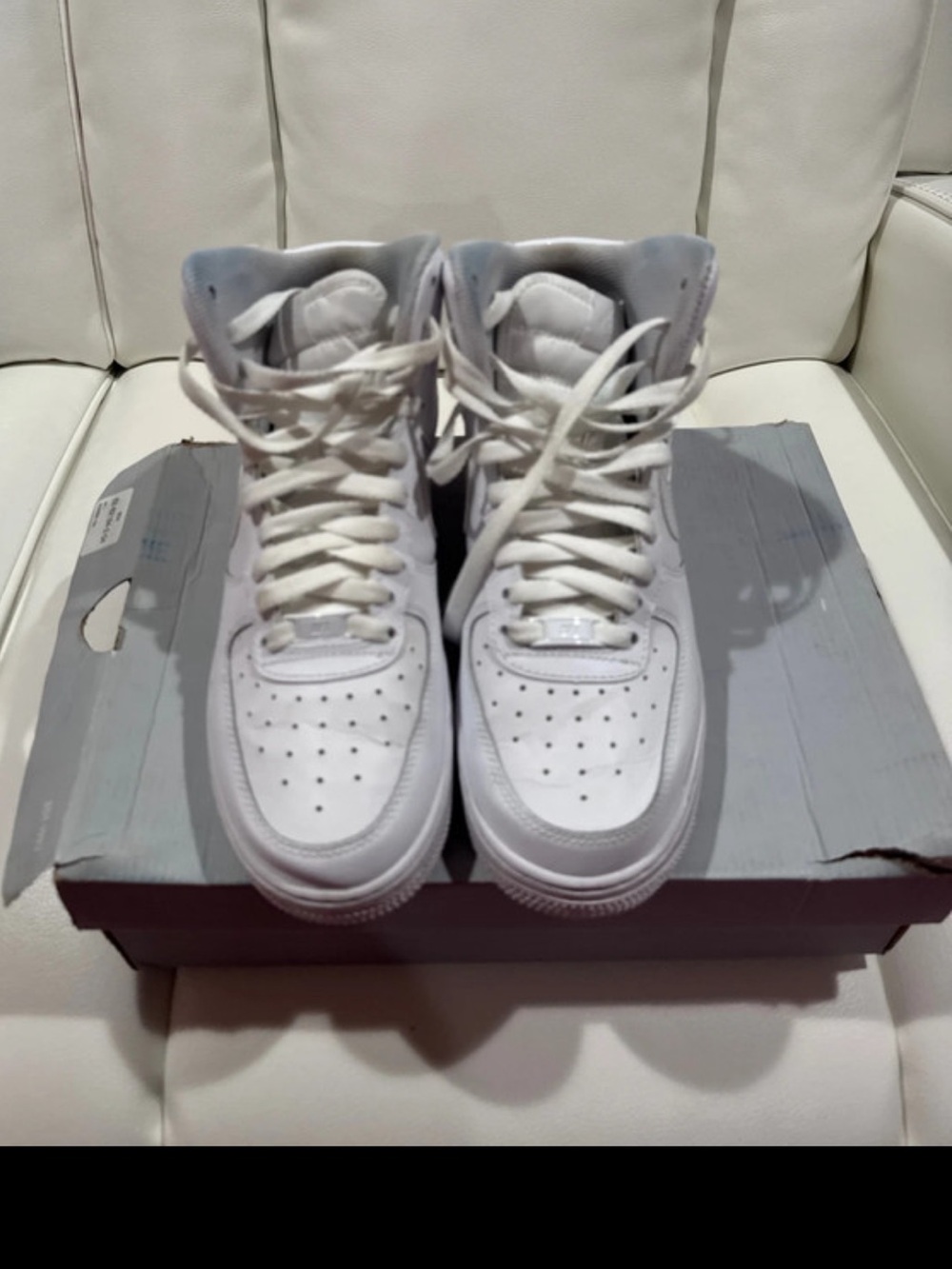 Nike Kids White High-Top Sneakers